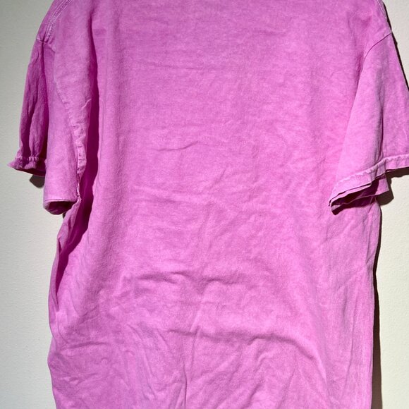 NWOT Pink Nirvana Smiley Graphic Tee Women's T-Shirt Sz L - Picture 2 of 3